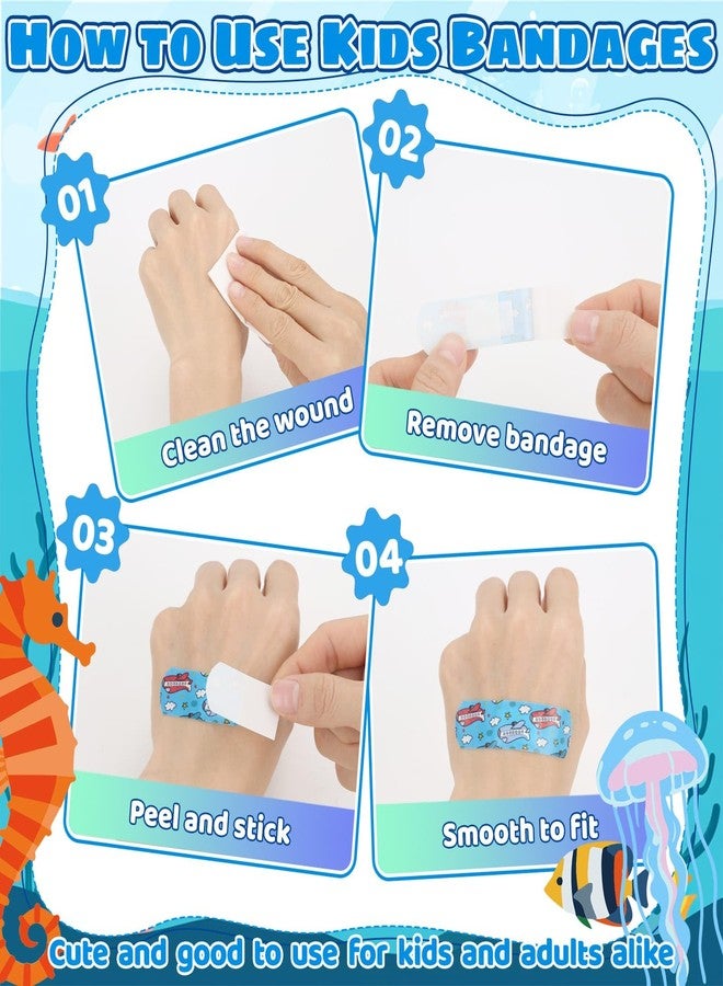 Flasoo 360 Pcs Kids Cartoon Bandages, 36 Styles Kids Bandages Variety Pack, Fun Bandage for Kids, Shark Bandages Kid, Colorful Bandage for Boys and Girls, Waterproof Breathable Protect Scrapes - Image 5